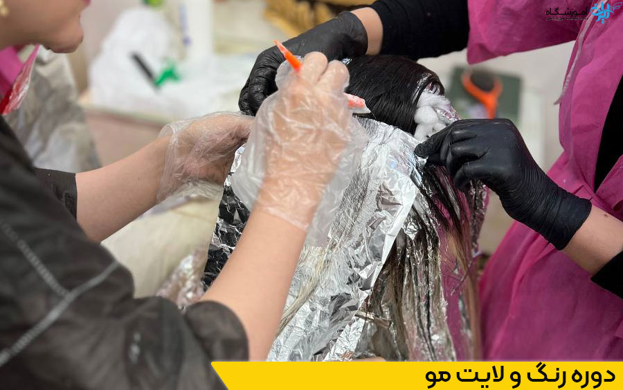 دوره آموزش رنگ و مش مو