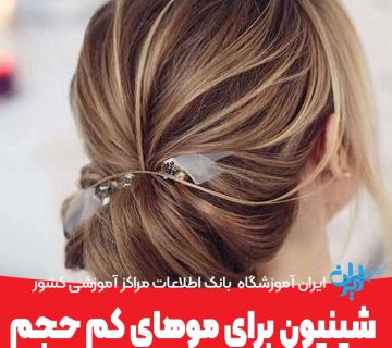 شینیون برای موهای کم حجم