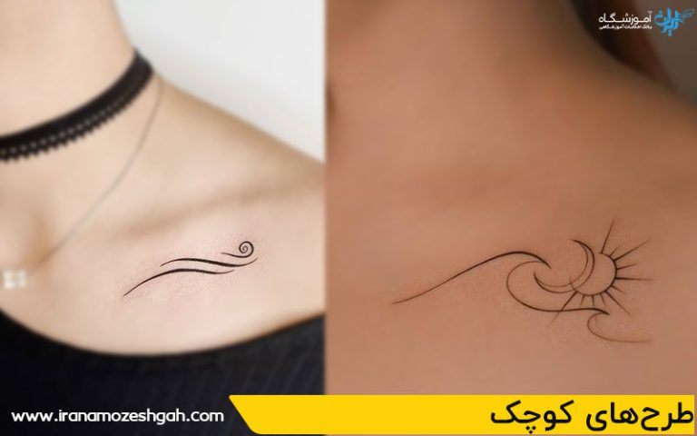 طرح تاتو روی سینه زنانه 