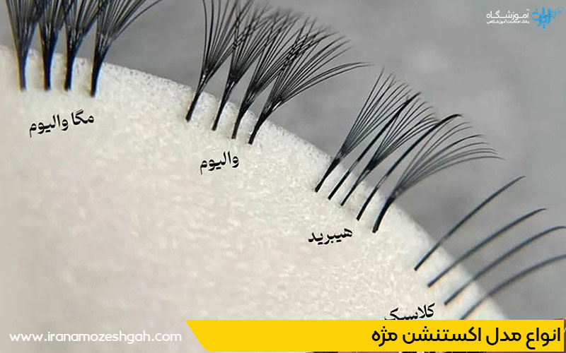 انواع مدل اکستنشن مژه