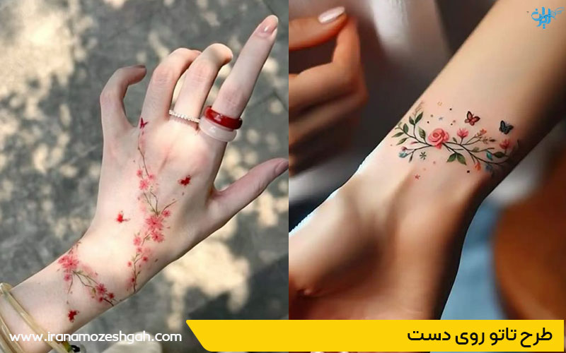 مدل تاتو گل رز روی دست