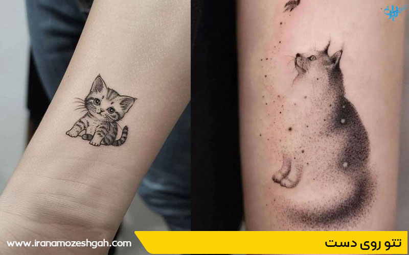 طرح تاتو حیوانات روی دست