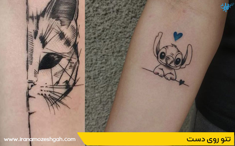 طرح تاتو حیوانات روی دست