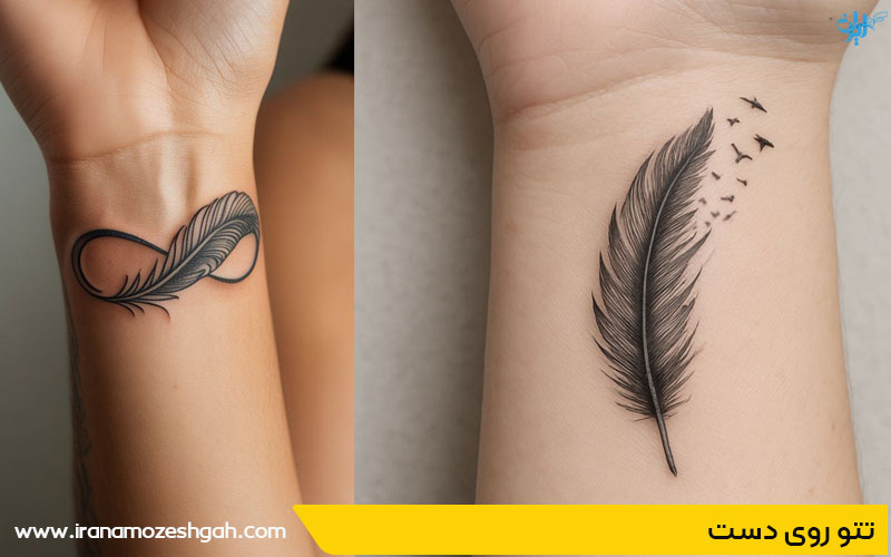 مدل تاتو پر پرنده ر وی دست