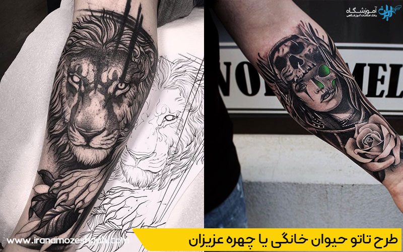 طرح تاتو حیوان خانگی روی دست