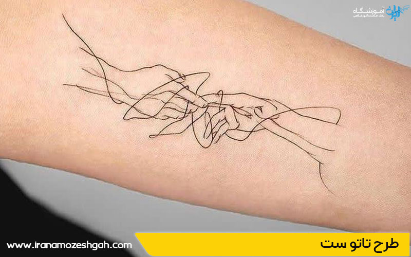 طرح تاتو ست عاشقانه