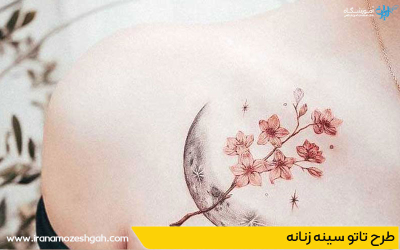 تاتو ظریف دخترانه روی ترقوه