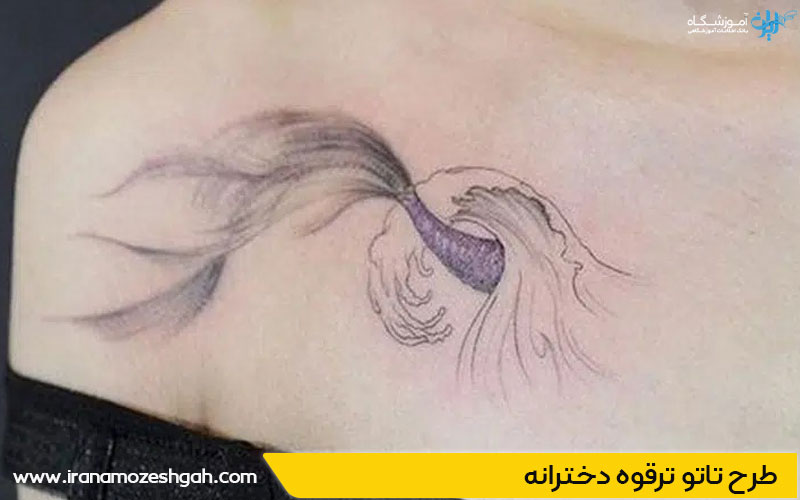 تاتو روی سینه زن