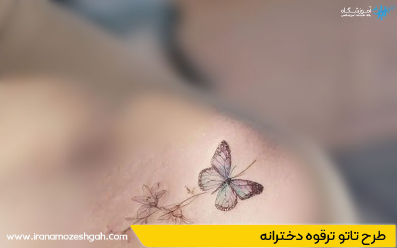 طرح تاتو ترقوه دخترانه زنانه