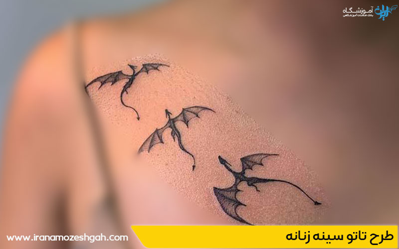 طرح تاتو ترقوه زنانه