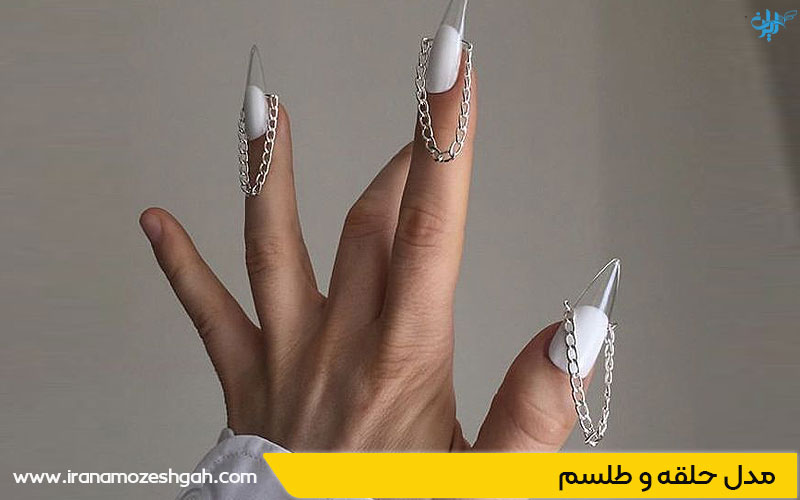 مدل ناخن حلقه و طلسم برای دختران جوان