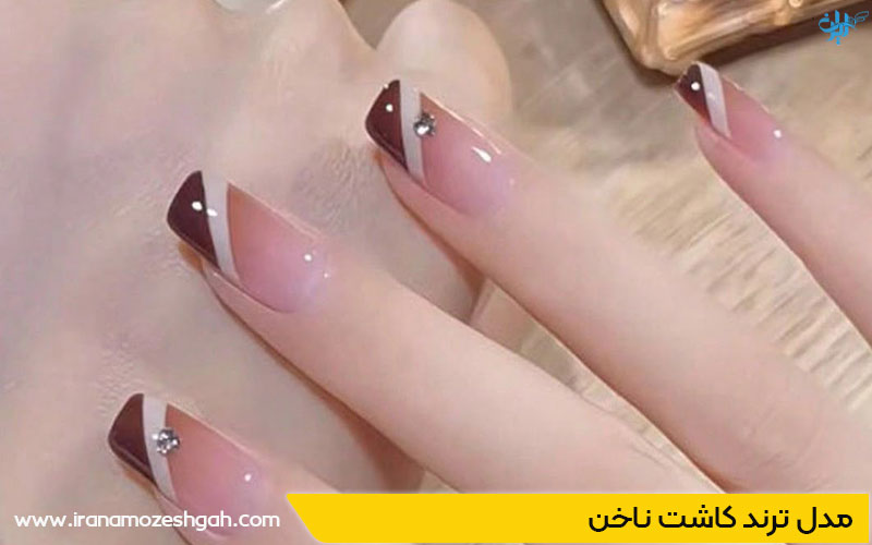 مدل کاشت ناخن فرانسوی فرنچ شده برای دختران جوان