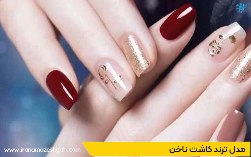 مدل کاشت ناخن فرانسوی فرنچ شده برای دختران جوان