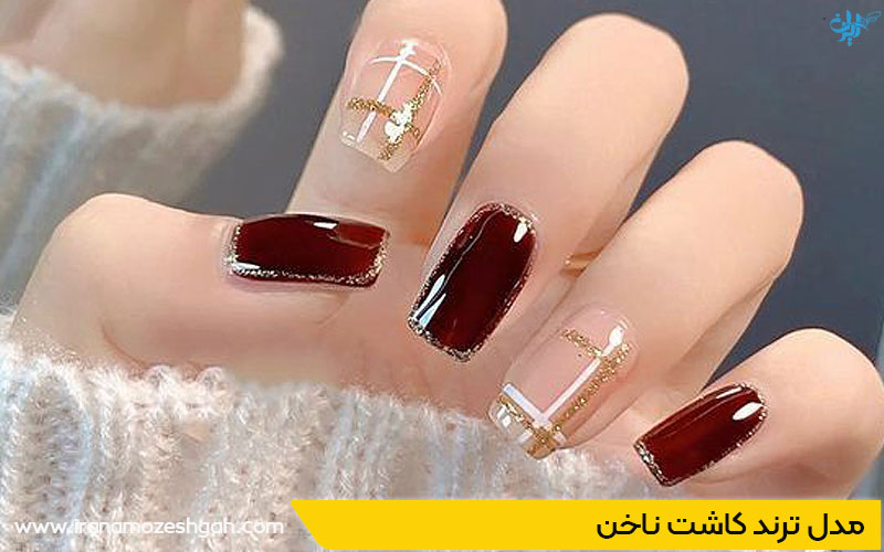 مدل کاشت ناخن فرانسوی فرنچ شده برای دختران جوان