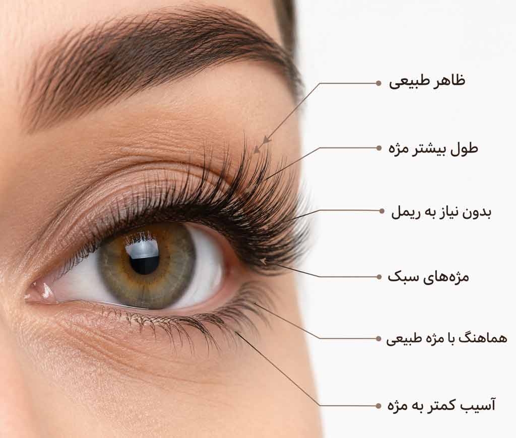اکستنشن مژه کلاسیک طبیعی