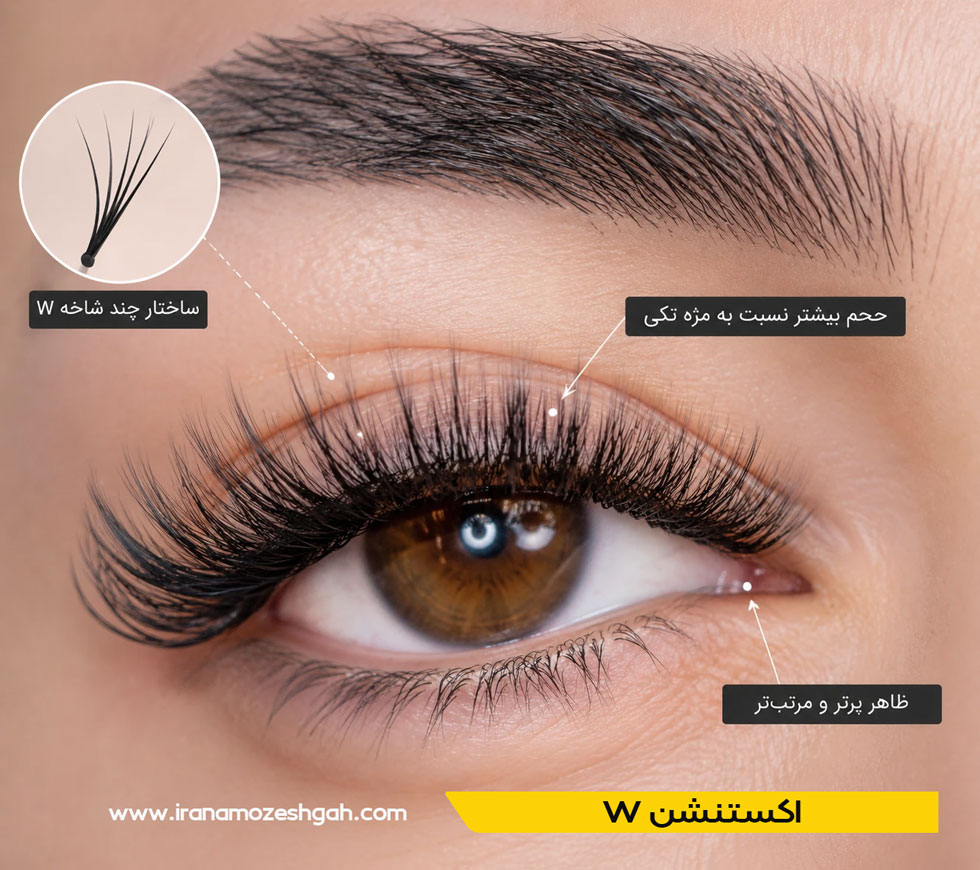اکستنشن مژه W