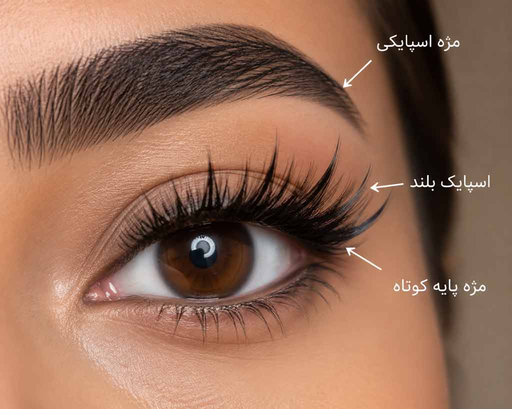 اکستنشن مژه اسپایکی