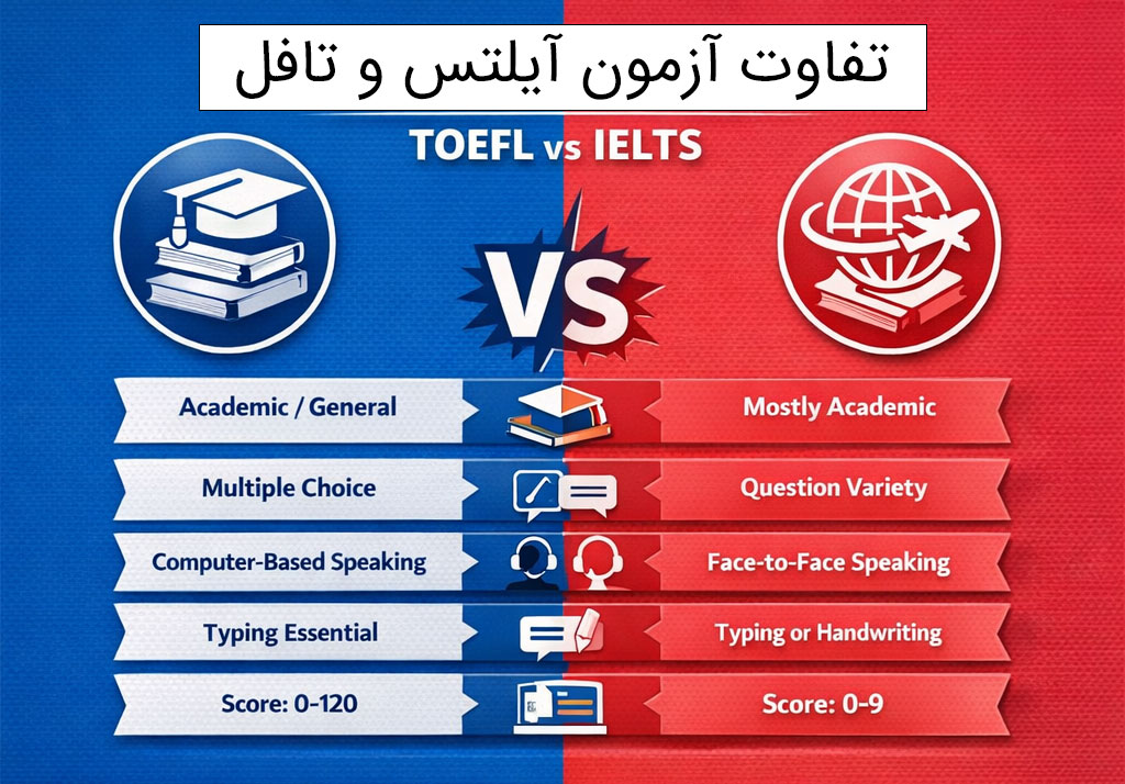 تفاوت آزمون آیلتس و تافل